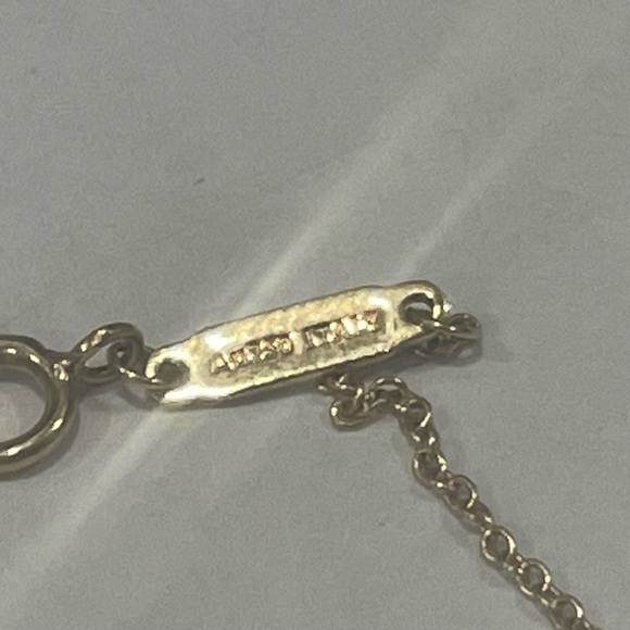 Tiffany & Co Women’s 18k Gold Necklace T Smile Mini Pendent 18 Inch - Picture 3 of 9